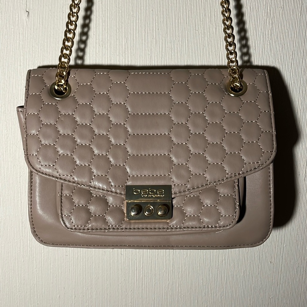 Beige Bebe Los Angeles Crossbody/ Shoulder Purse